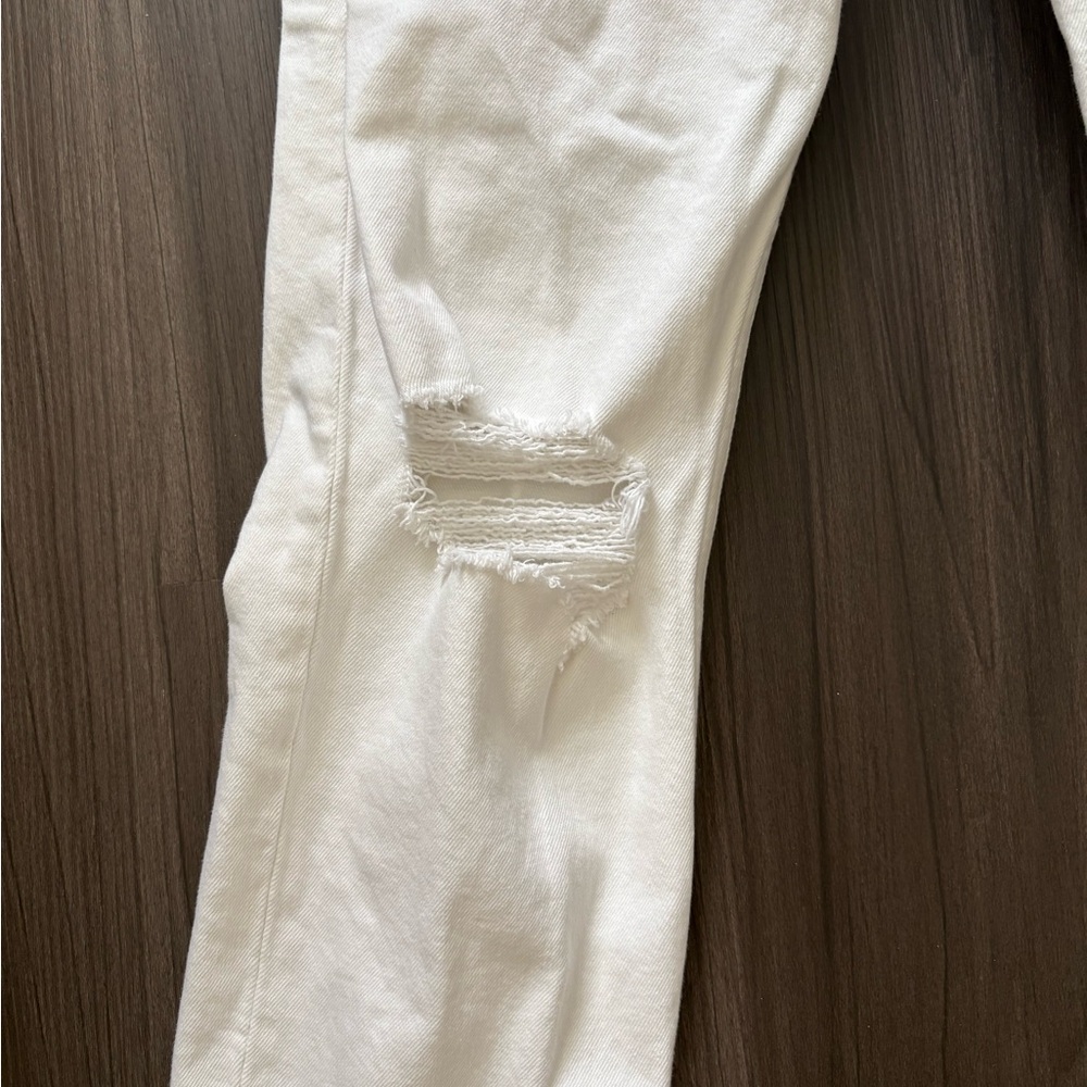 Re/Done White Skinny Distressed Jeans - Picture 2 of 5
